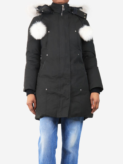 Black down jacket with fur hood - size S Coats & Jackets Moose Knuckles 
