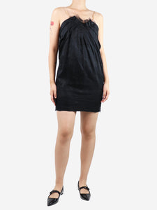 Stella McCartney Black lace mini dress - size UK 12