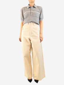 Cream high-rise jeans - size UK 10 Denim Raey 