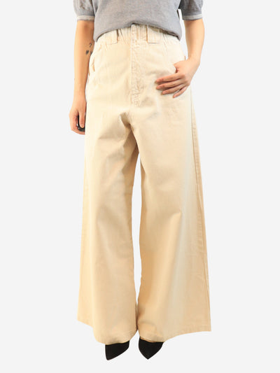 Cream high-rise jeans - size UK 10 Denim Raey 