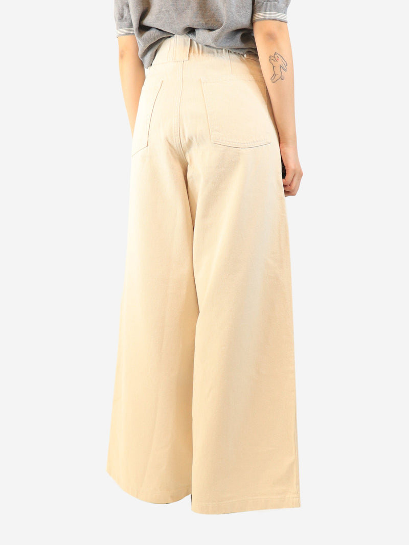 Cream high-rise jeans - size UK 10 Denim Raey 