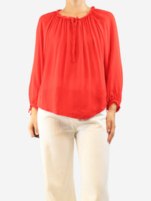 Red sheer silk blouse - size UK 10 Tops Emilio Pucci 