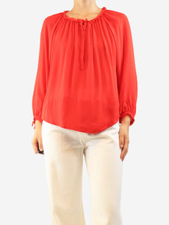 Red sheer silk blouse - size UK 10 Tops Emilio Pucci 