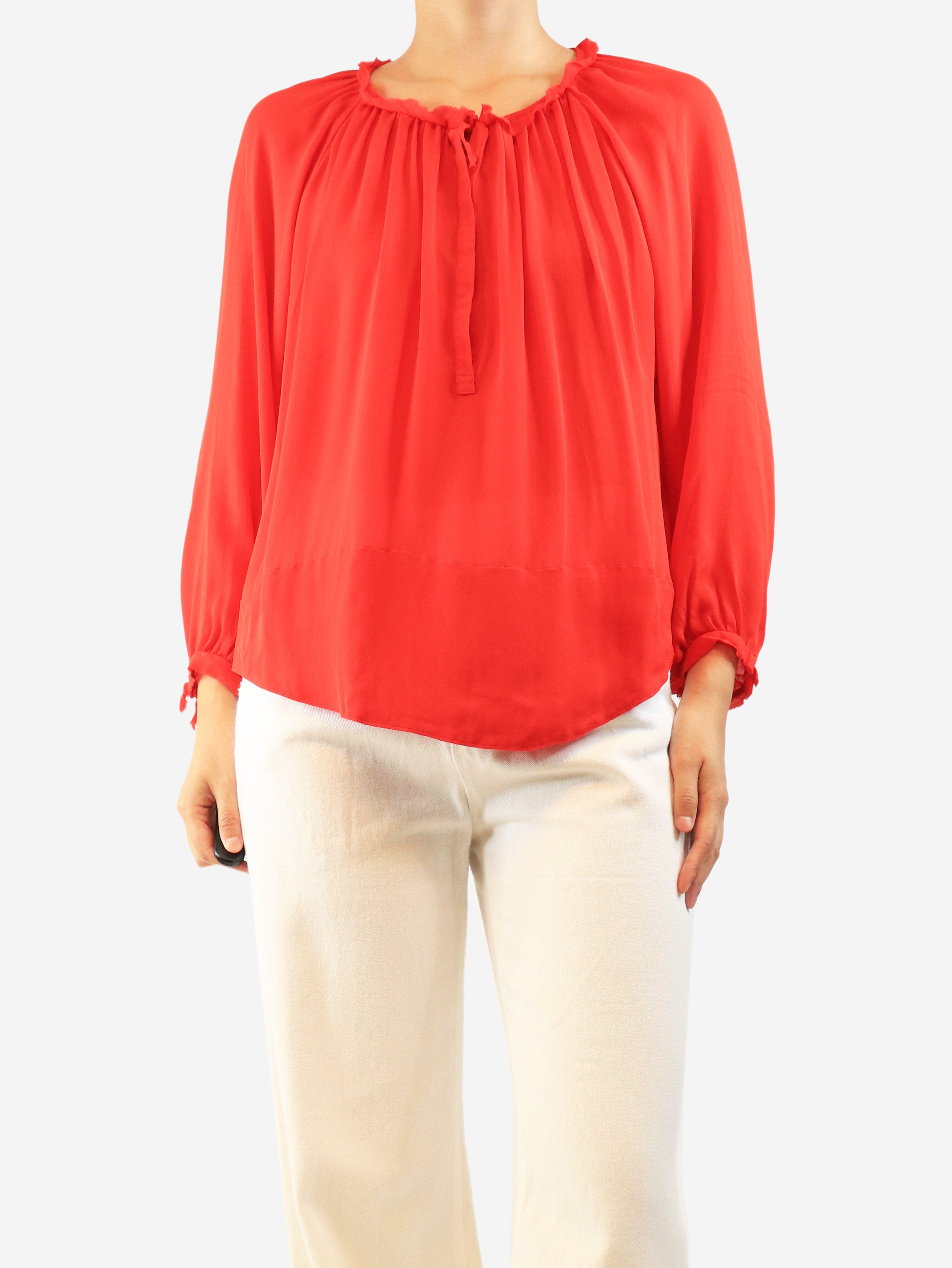 Red sheer silk blouse - size UK 10 Tops Emilio Pucci 