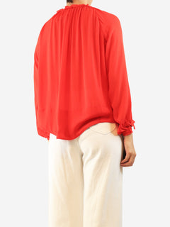Red sheer silk blouse - size UK 10 Tops Emilio Pucci 