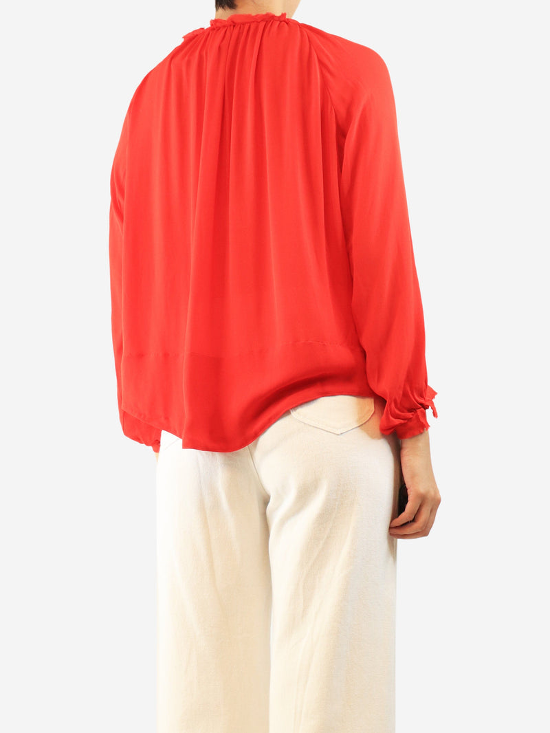 Red sheer silk blouse - size UK 10 Tops Emilio Pucci 
