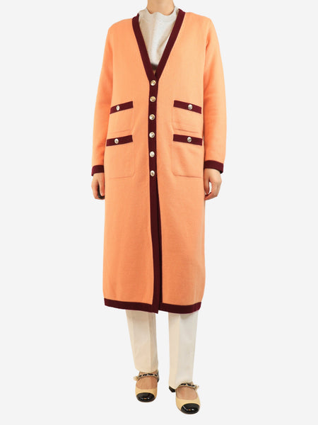Apricot longline cardigan  - size UK 12 product image