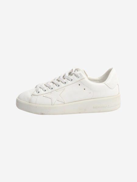 White leather star sneakers - size EU 39 (UK 6) product image