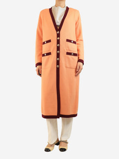 Apricot longline cardigan - size UK 12 Knitwear Chanel 