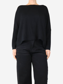 Black wide-neck sweater - size L Knitwear Diane Von Furstenberg 