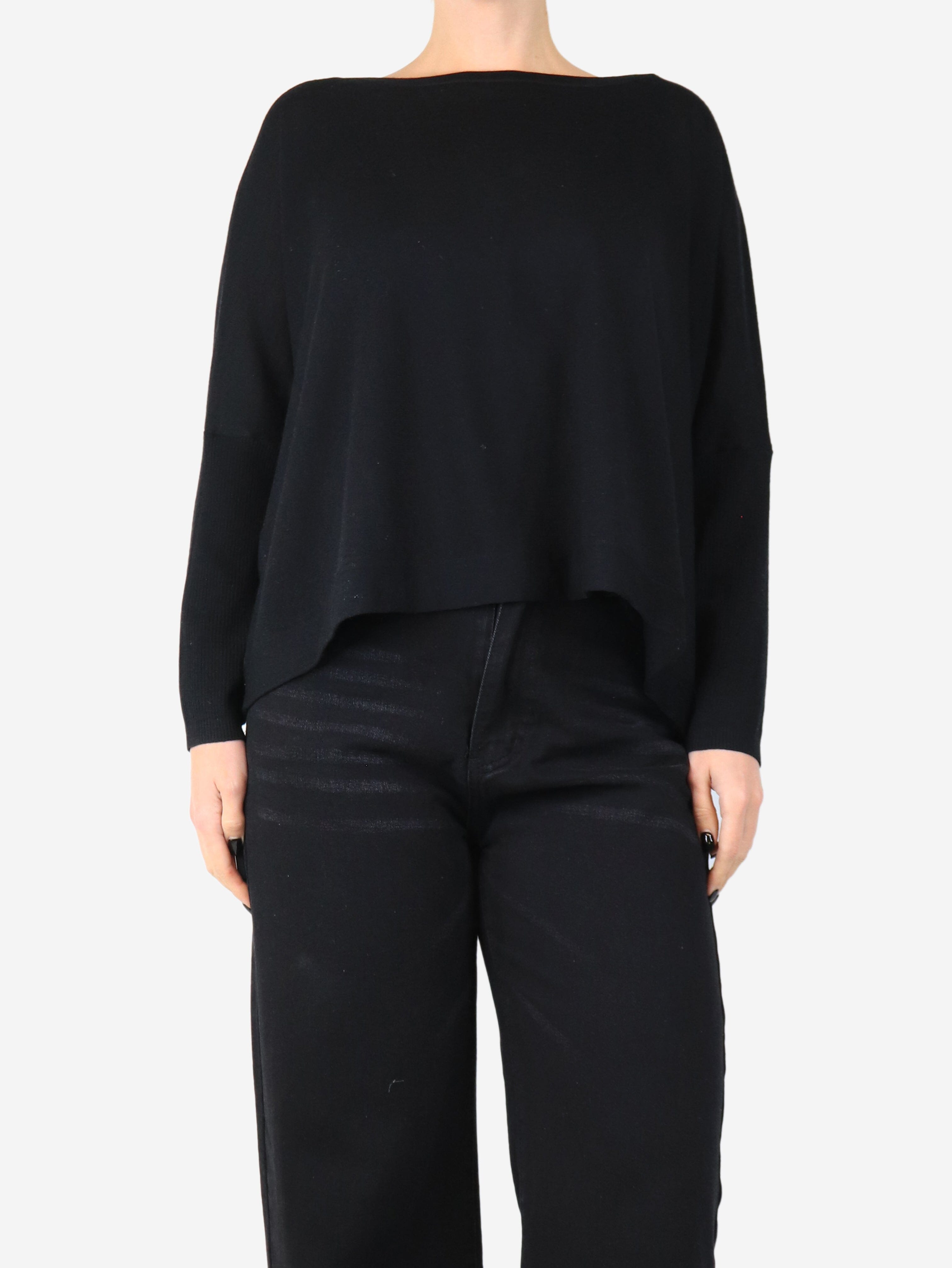 Black wide-neck sweater - size L Knitwear Diane Von Furstenberg 