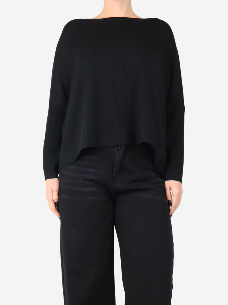 Black wide-neck sweater - size L Knitwear Diane Von Furstenberg 