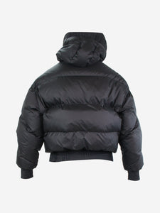 Ienki Ienki Black hooded puffer jacket - size S