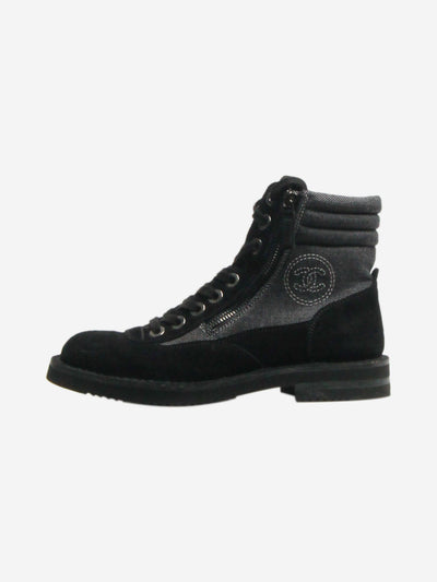 Black suede high-top ankle boots - size EU 36.5 Boots Chanel 