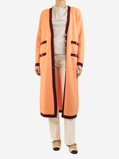 Apricot longline cardigan - size UK 12 Knitwear Chanel 