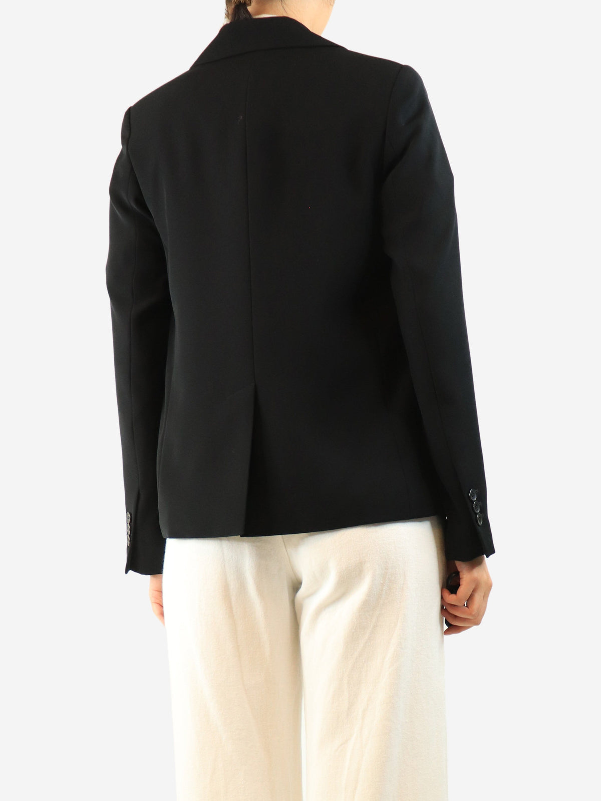 Black single-breasted blazer - size UK 10