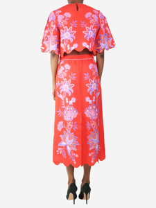 Farm Rio Floral linen top and skirt set - size XS