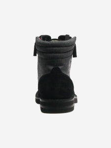 Chanel Black suede high-top ankle boots - size EU 36.5