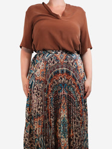 Joseph Brown slouchy neck silk top - size UK 12