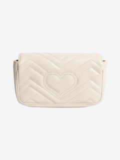 Cream GG Marmont super mini cross-body bag Cross-body Bags Gucci 