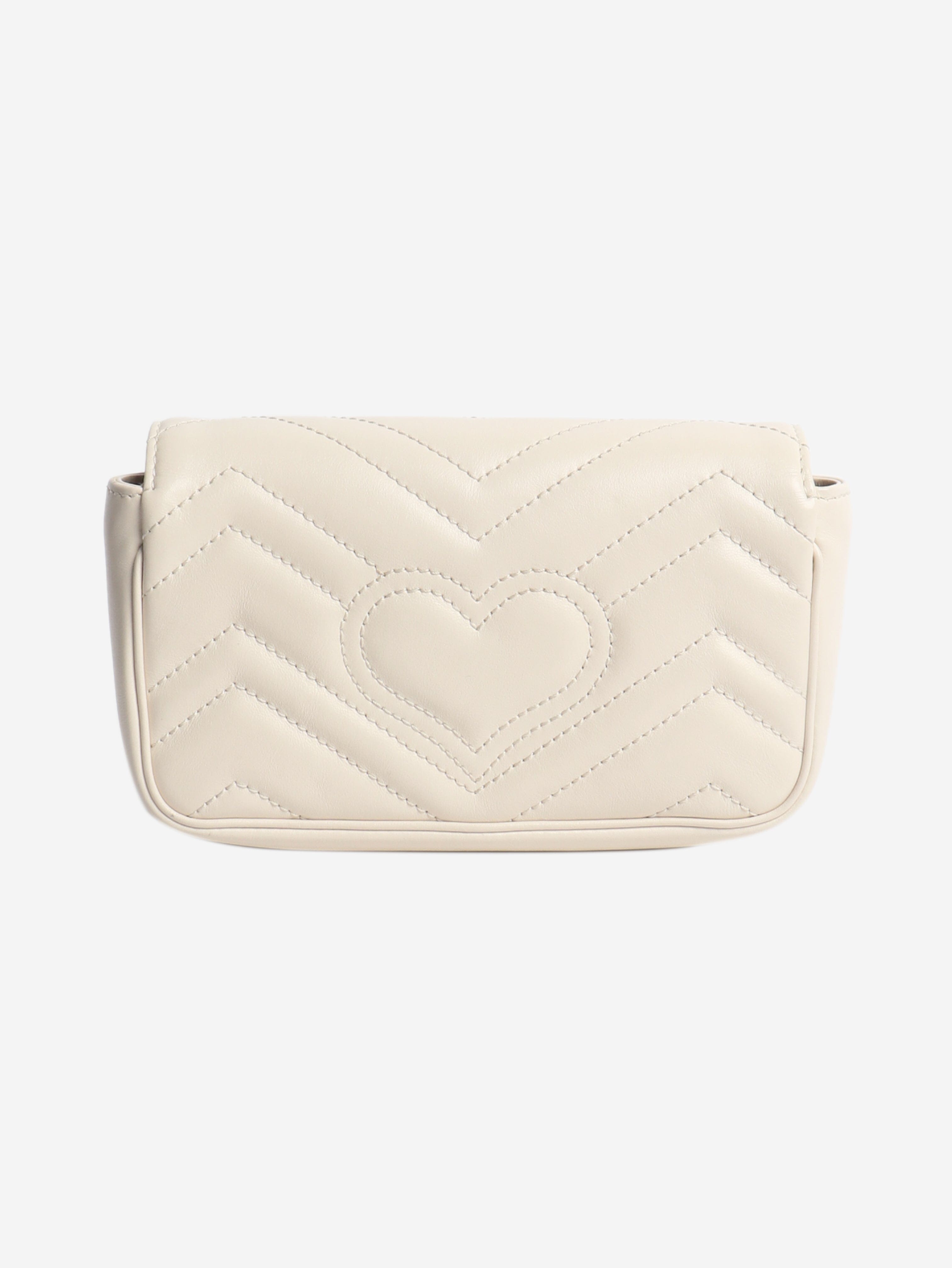 Cream GG Marmont super mini cross-body bag Cross-body Bags Gucci 