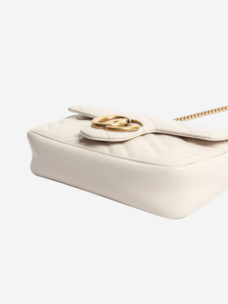 Cream GG Marmont super mini cross-body bag Cross-body Bags Gucci 