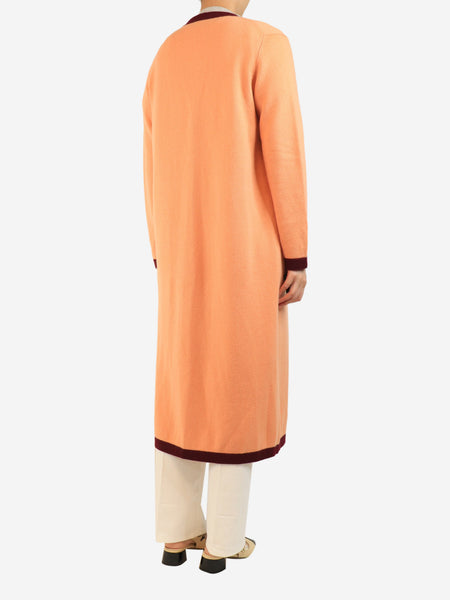 Apricot longline cardigan  - size UK 12 alternate image