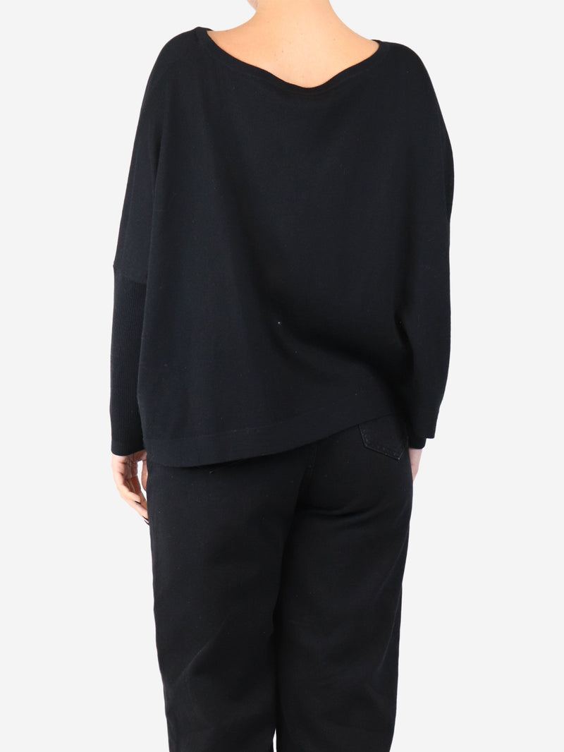 Black wide-neck sweater - size L Knitwear Diane Von Furstenberg 