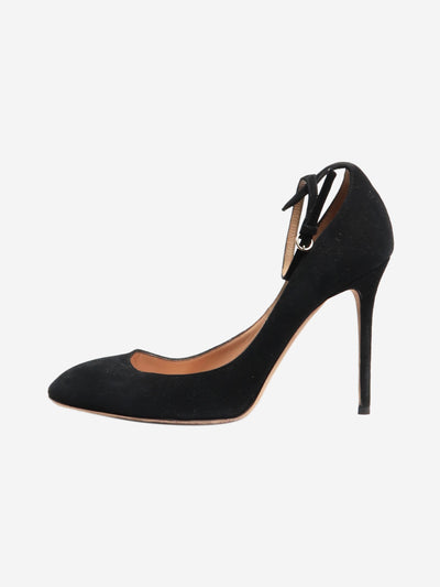 Black suede Mary Janes - size EU 39.5 (UK 6.5) Heels Valentino 