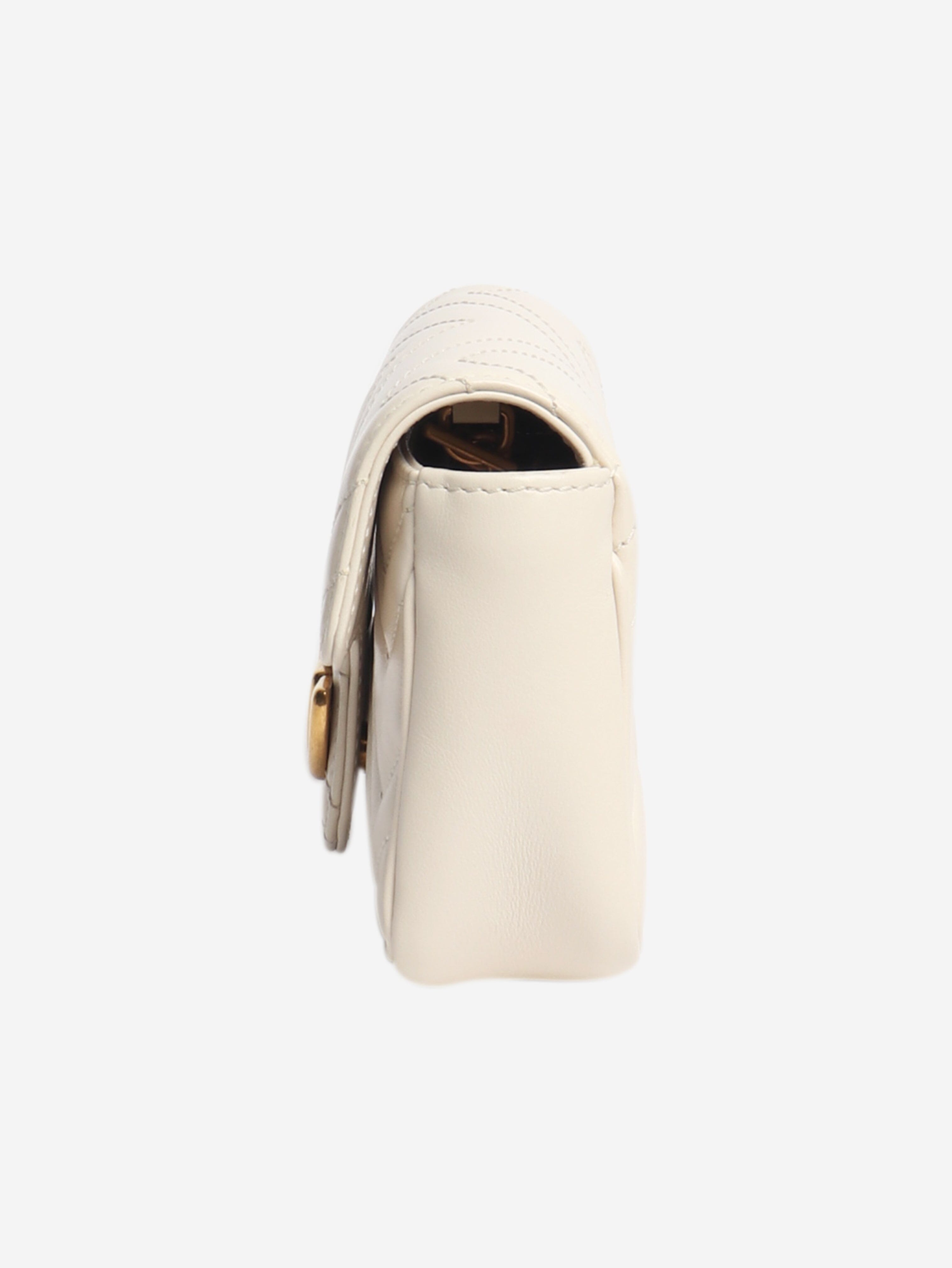 Cream GG Marmont super mini cross-body bag Cross-body Bags Gucci 