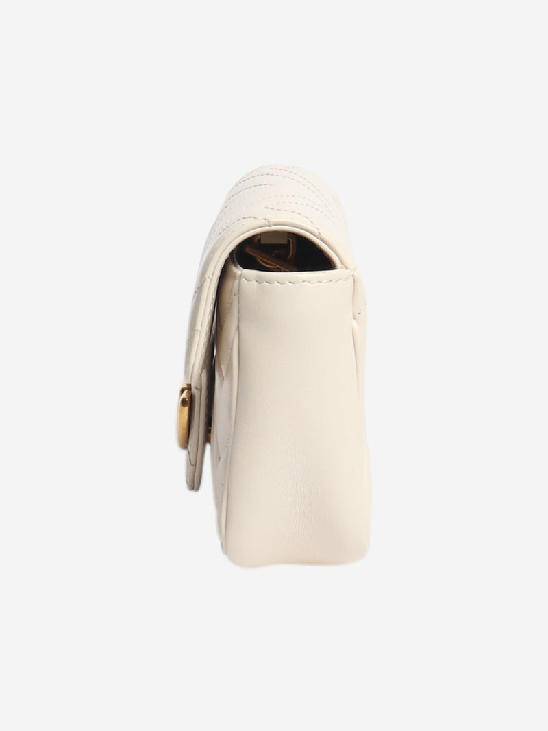 Cream GG Marmont super mini cross-body bag Cross-body Bags Gucci 