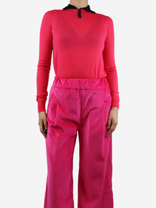 Proenza Schouler Bright pink high-neck wool sweater - size S