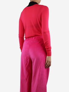 Proenza Schouler Bright pink high-neck wool sweater - size S