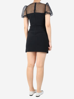 Black net sleeve mini dress - size UK 8 Dresses Red Valentino 