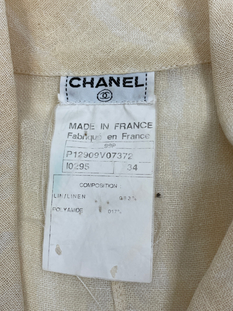 Cream blouse Tops Chanel 