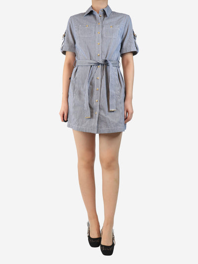 Blue stripe button down dress - size UK 8 Dresses Celine 