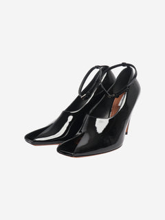 Black patent ankle-strap Shark pumps - size EU 40 Heels Alaia 