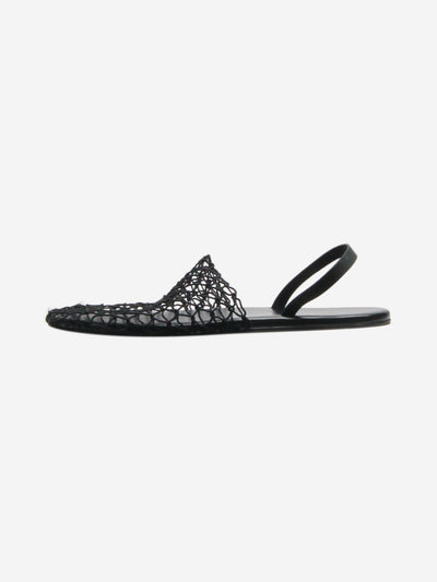 Black woven net slingback slippers - size EU 40 Flat Sandals The Row 