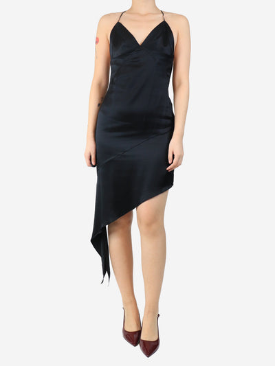 Black satin silk midi dress - size UK 10 Dresses Givenchy 