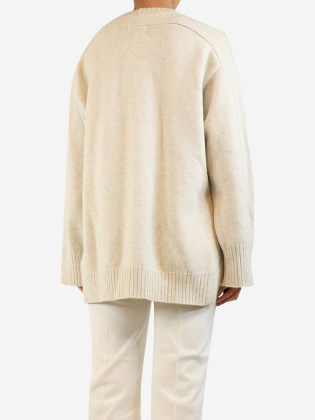 Pale grey marl sweater - size L alternate image