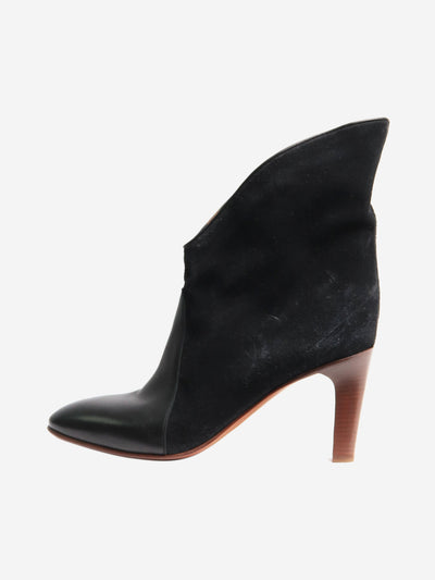 Black leather and suede ankle boots - size EU 39.5 (UK 6.5) Boots Chloe 