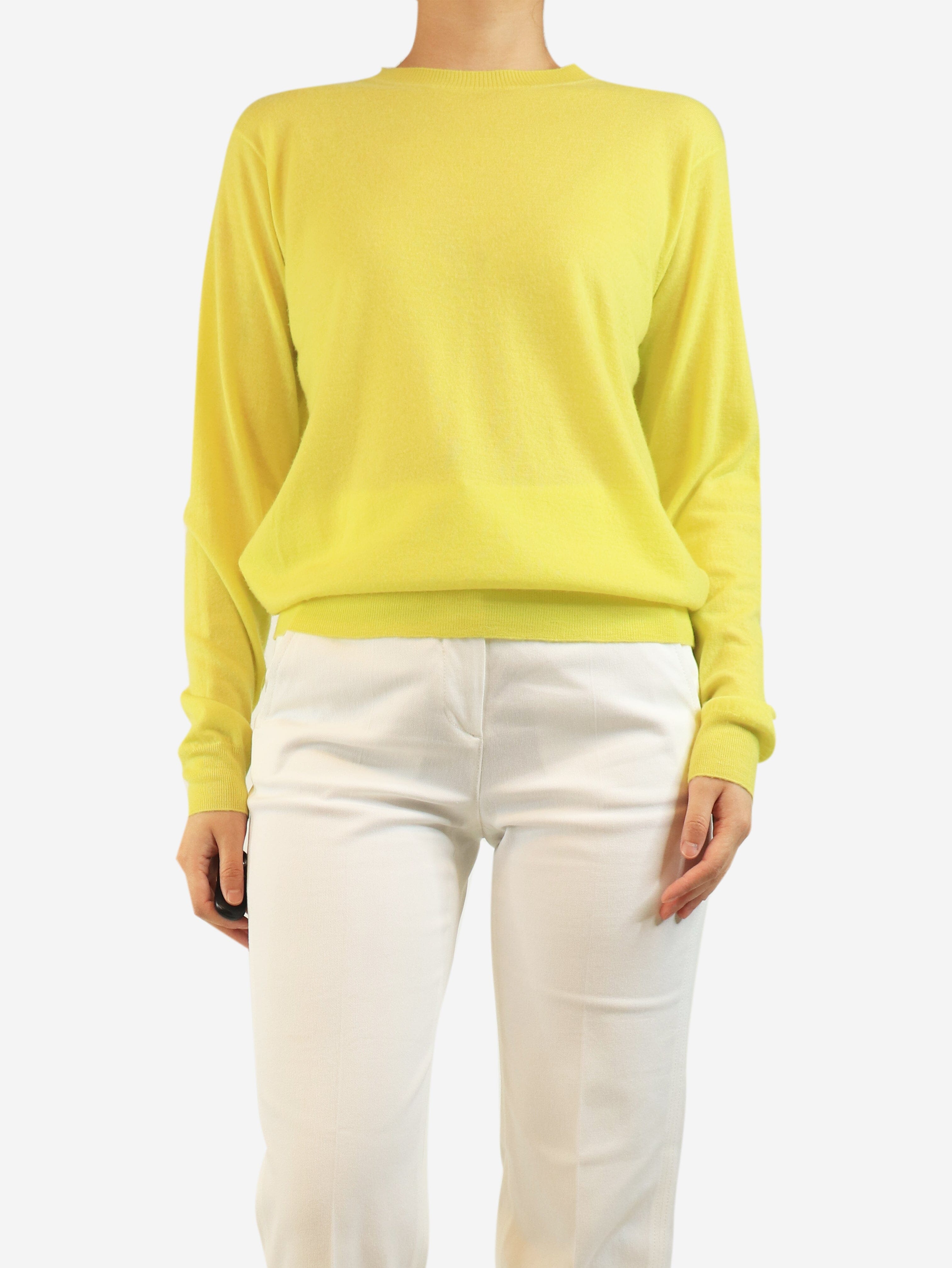 Lemon fine knit sweater - size UK 8 Knitwear Prada 