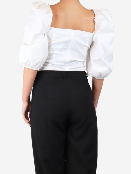 White cropped top - size UK 12 alternate image