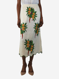 Farm Rio Parrot print midi skirt - size XS