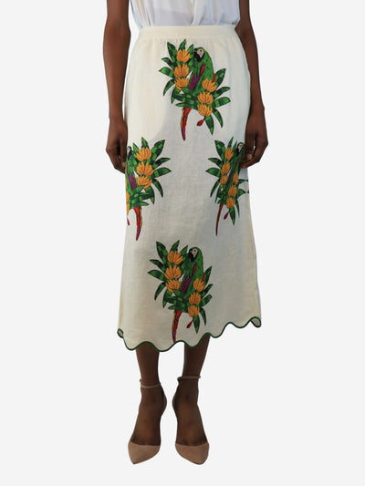 Parrot print midi skirt - size XS Skirts Farm Rio 