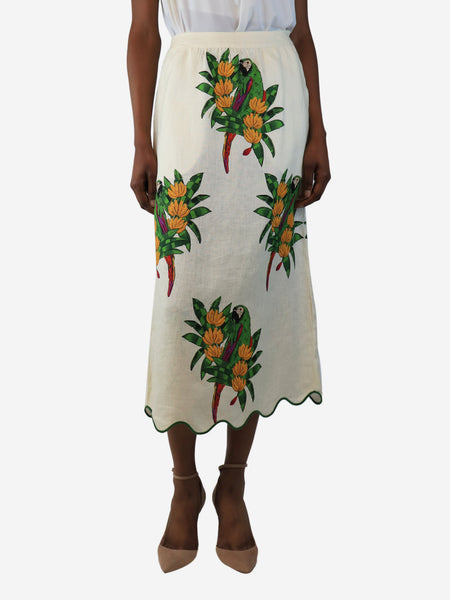 Parrot print midi skirt - size XS product image