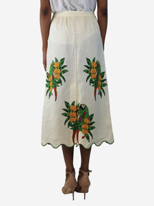 Farm Rio Parrot print midi skirt - size XS