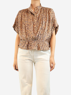Brown floral print blouse - size UK 12 Tops Isabel Marant 