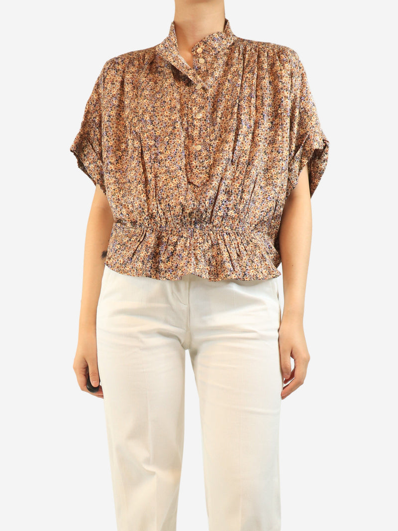 Brown floral print blouse - size UK 12 Tops Isabel Marant 