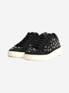 Alaia Black studded trainers - size EU 38 (UK 5)
